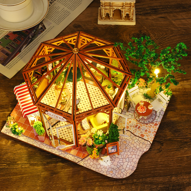 Lighting Decor For House - DIY Wooden Miniature Model Kit Flower