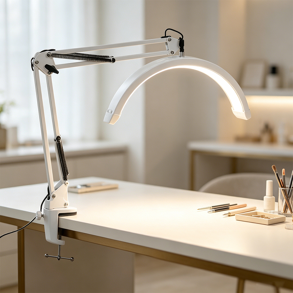 Led Moon Lamp - 16in U-shaped Half-Moon Beauty Lamp LED