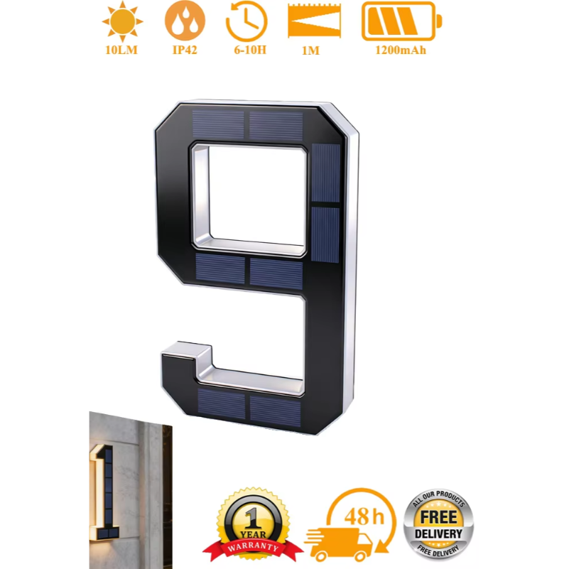 BORUiT LED olar House Number L - Lighting Decor For House 리뷰 및 가격