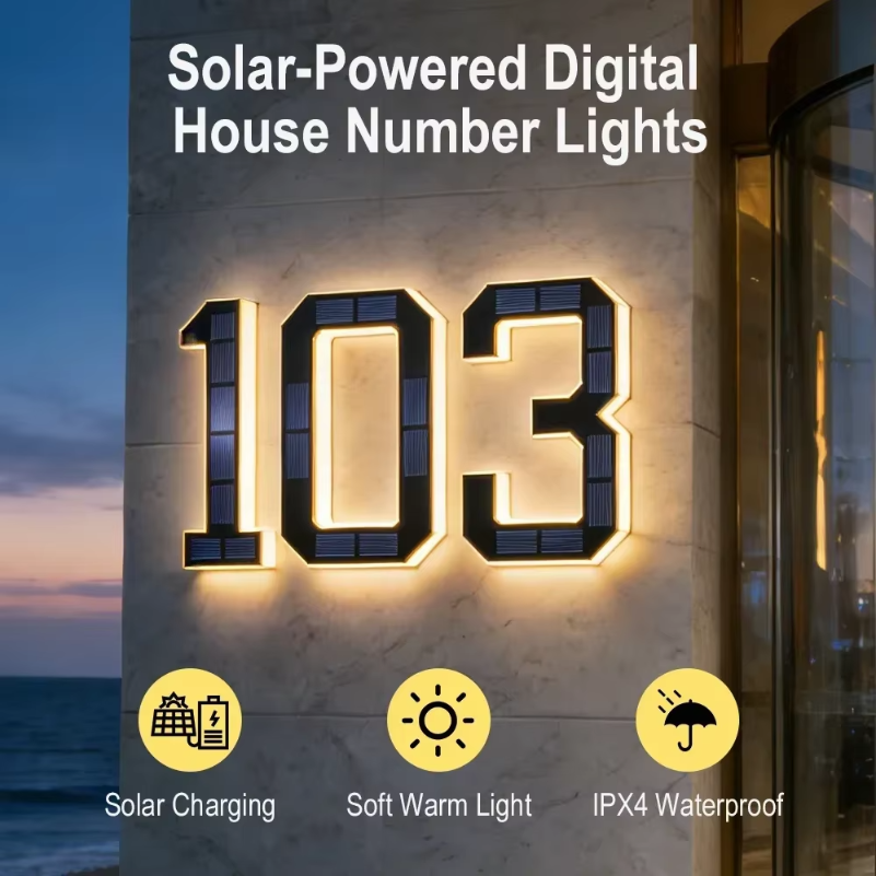 BORUiT LED olar House Number L - Lighting Decor For House 리뷰 및 가격