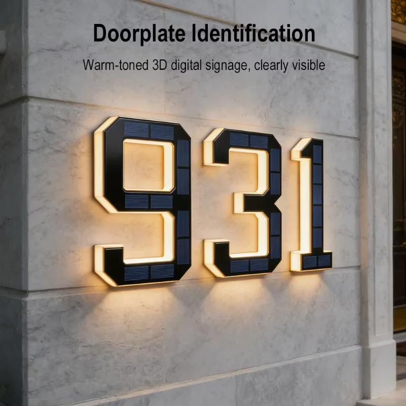 BORUiT LED olar House Number L - Lighting Decor For House 리뷰 및 가격
