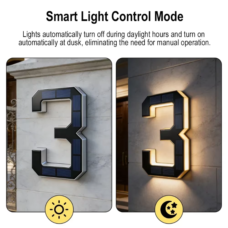 BORUiT LED olar House Number L - Lighting Decor For House 리뷰 및 가격