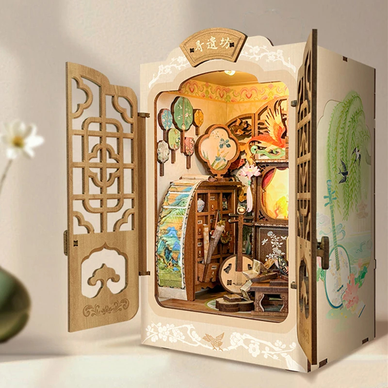 OUZEY Wooden DIY Book Nook She - Lighting Decor For House 리뷰 및 가격