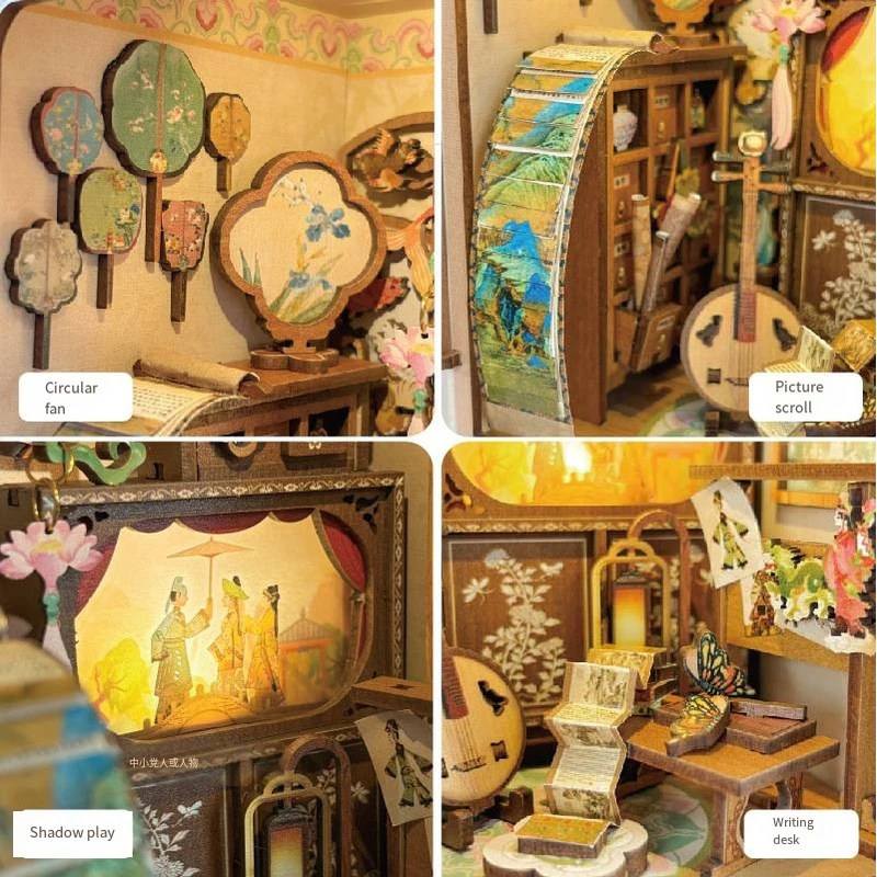 OUZEY Wooden DIY Book Nook She - Lighting Decor For House 리뷰 및 가격