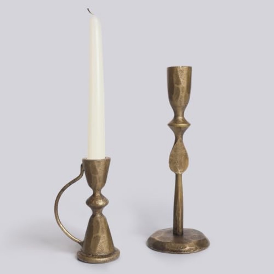 Antique Brass Cast Iron Candle - Candle Holder Set 리뷰 및 가격