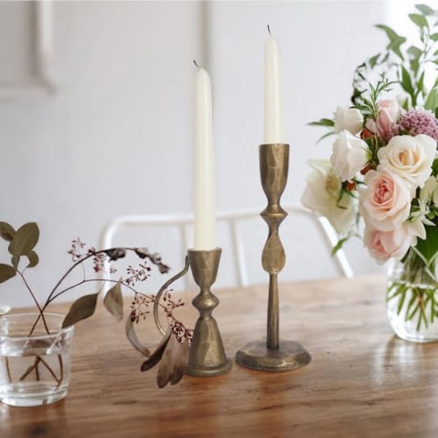 Antique Brass Cast Iron Candle - Candle Holder Set 리뷰 및 가격