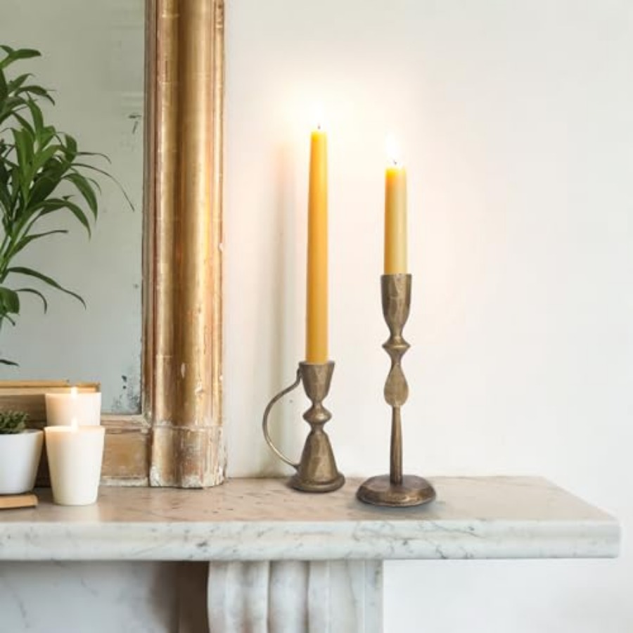 Antique Brass Cast Iron Candle - Candle Holder Set 리뷰 및 가격