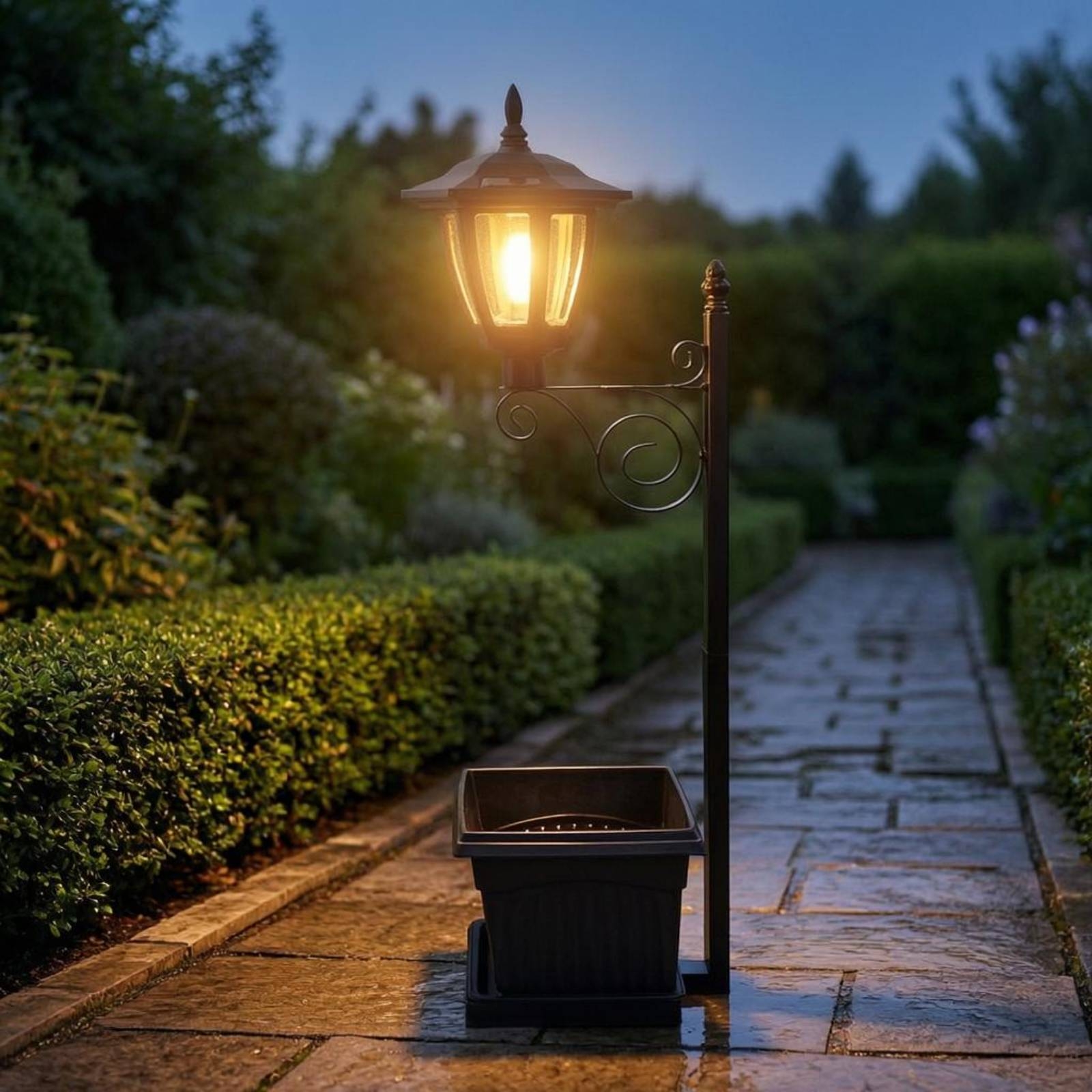 Solar Flower Pot Light Wrought - Lighting Decoration Outdoor 리뷰 및 가격