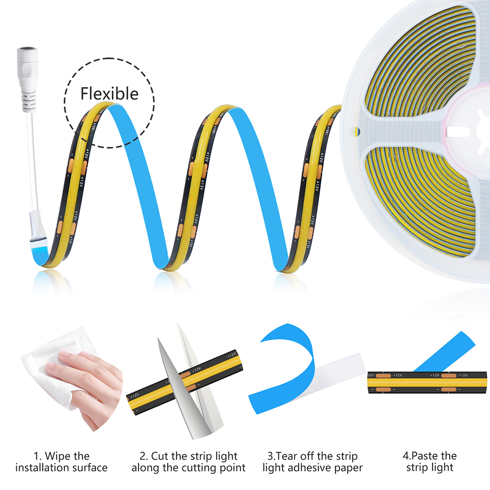 320LEDs COB LED Strip Light 12 - Decor Lighting Uk 리뷰 및 가격