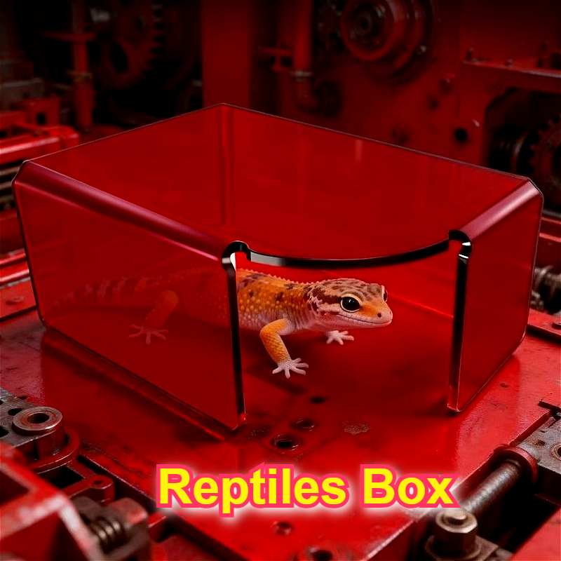 Red Acrylic Reptile Box Habita - Gecko Lighting & Decor 리뷰 및 가격