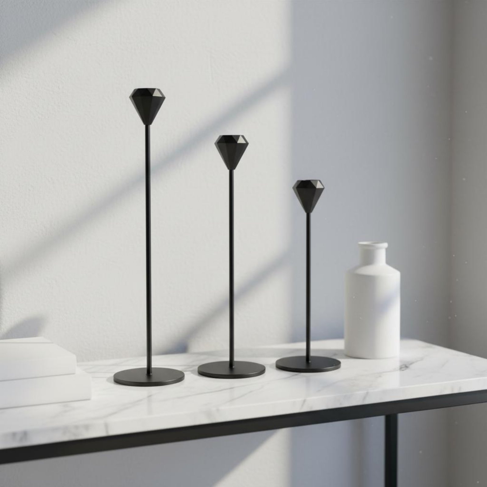 3 Pieces Crystal Top Candlesti - Candle Holder Set 리뷰 및 가격