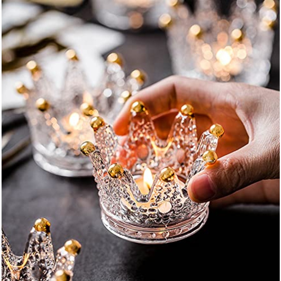 Crown Glass Tealight Candle Ho - Candle Holder Set 리뷰 및 가격
