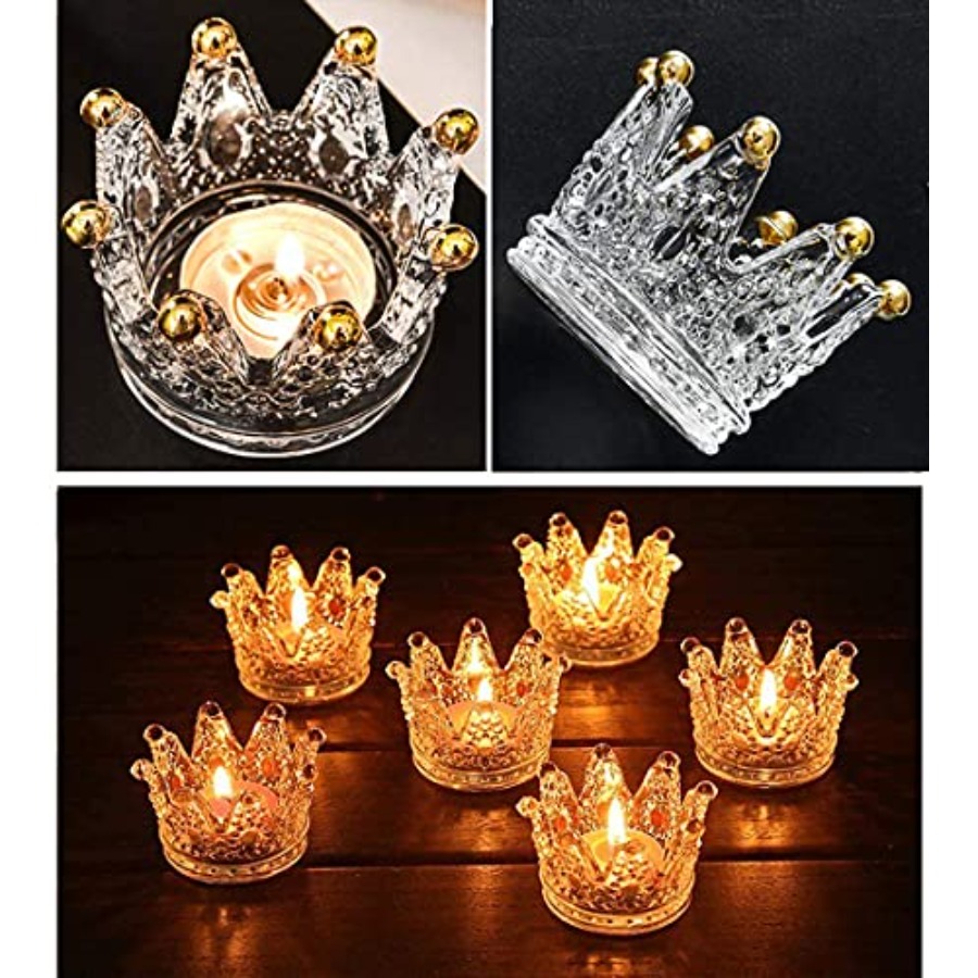 Crown Glass Tealight Candle Ho - Candle Holder Set 리뷰 및 가격