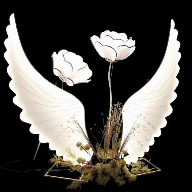 Glowing Angel Wings Light Prop - Lighting Decor Wedding 리뷰 및 가격