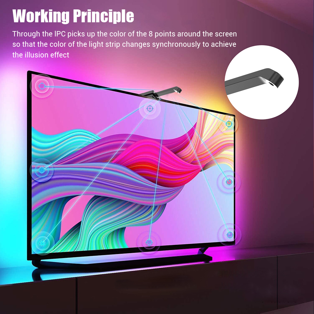 Wiscolor RGBIC LED TV Backligh - Ambient Led Strip 리뷰 및 가격