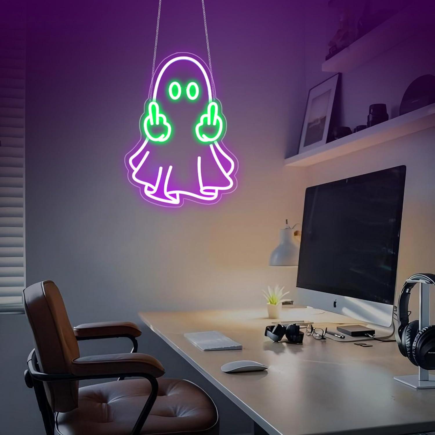 Ghost Neon Sign USB Powered LE - Lighting Decor Home 리뷰 및 가격