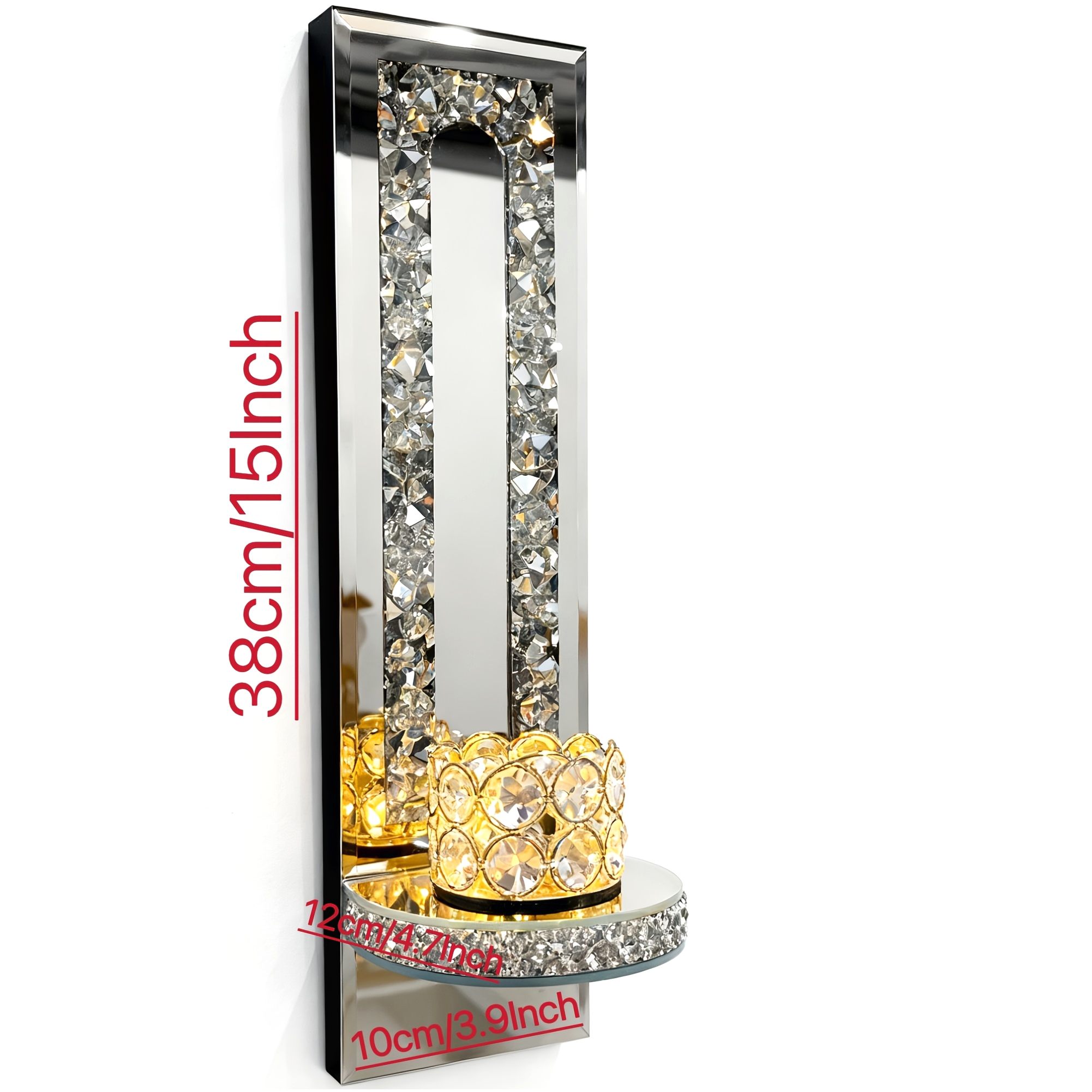 2-Piece Elegant Golden Wall Ca - Candle Holder Set 리뷰 및 가격