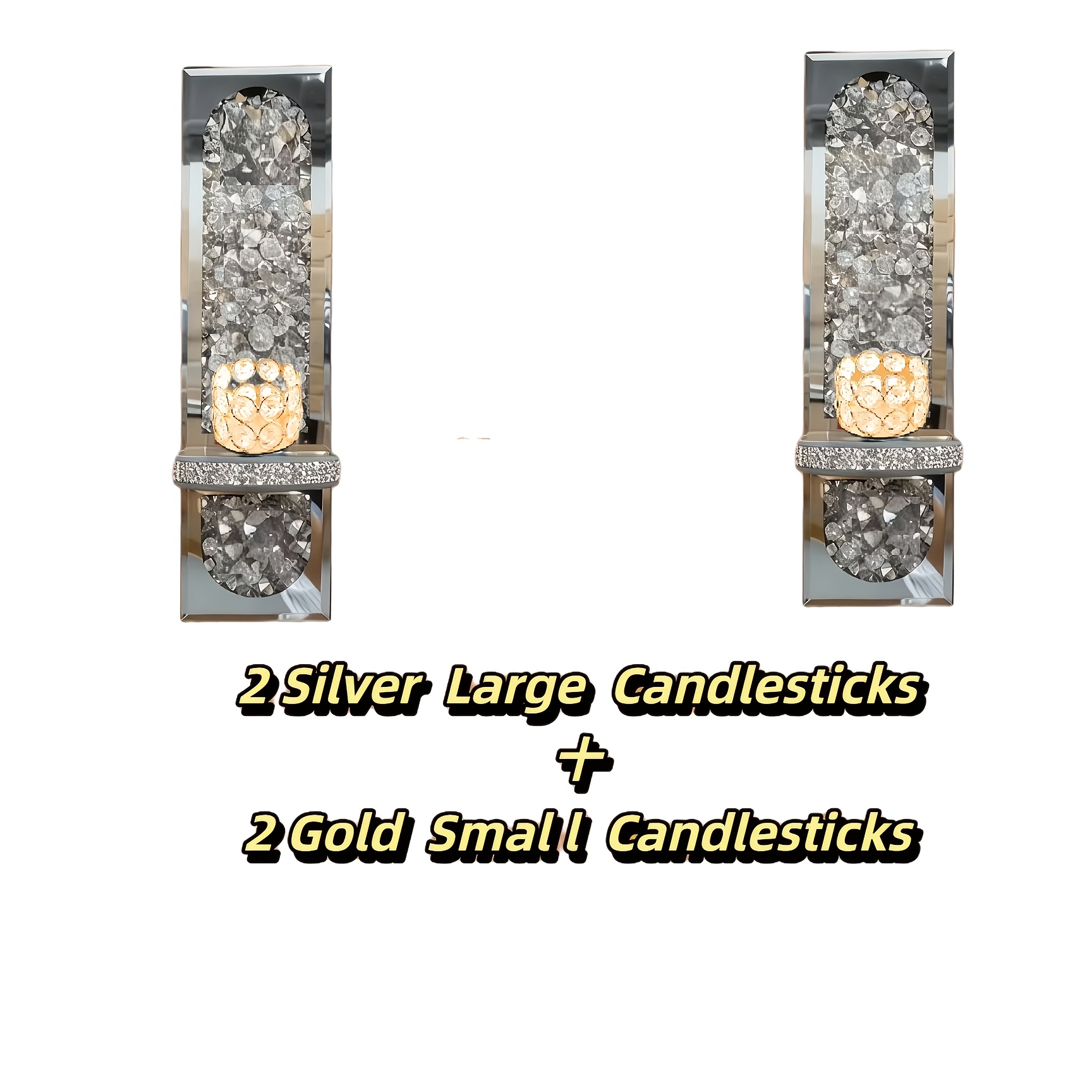 2-Piece Elegant Golden Wall Ca - Candle Holder Set 리뷰 및 가격