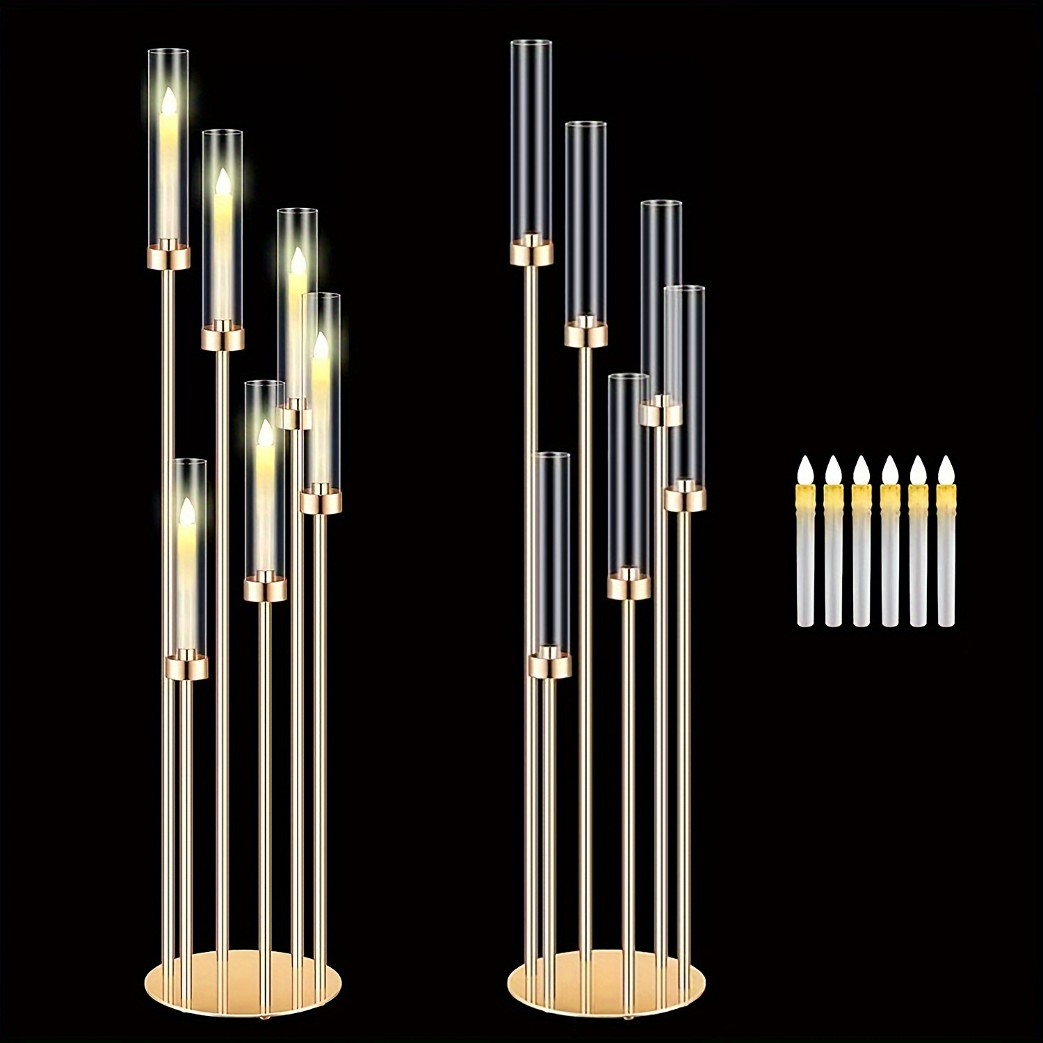 2 Sets Floor Candelabra 6 Arms - Candle Holder Set 리뷰 및 가격
