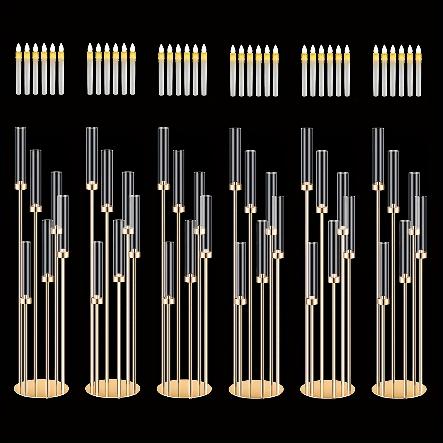 2 Sets Floor Candelabra 6 Arms - Candle Holder Set 리뷰 및 가격