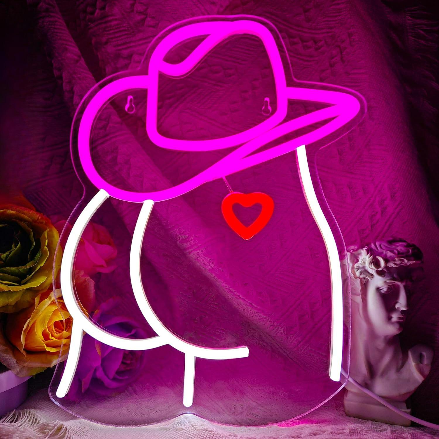 Cowgirl Neon Sign Dimmable LED - Lighting Decor Wedding 리뷰 및 가격