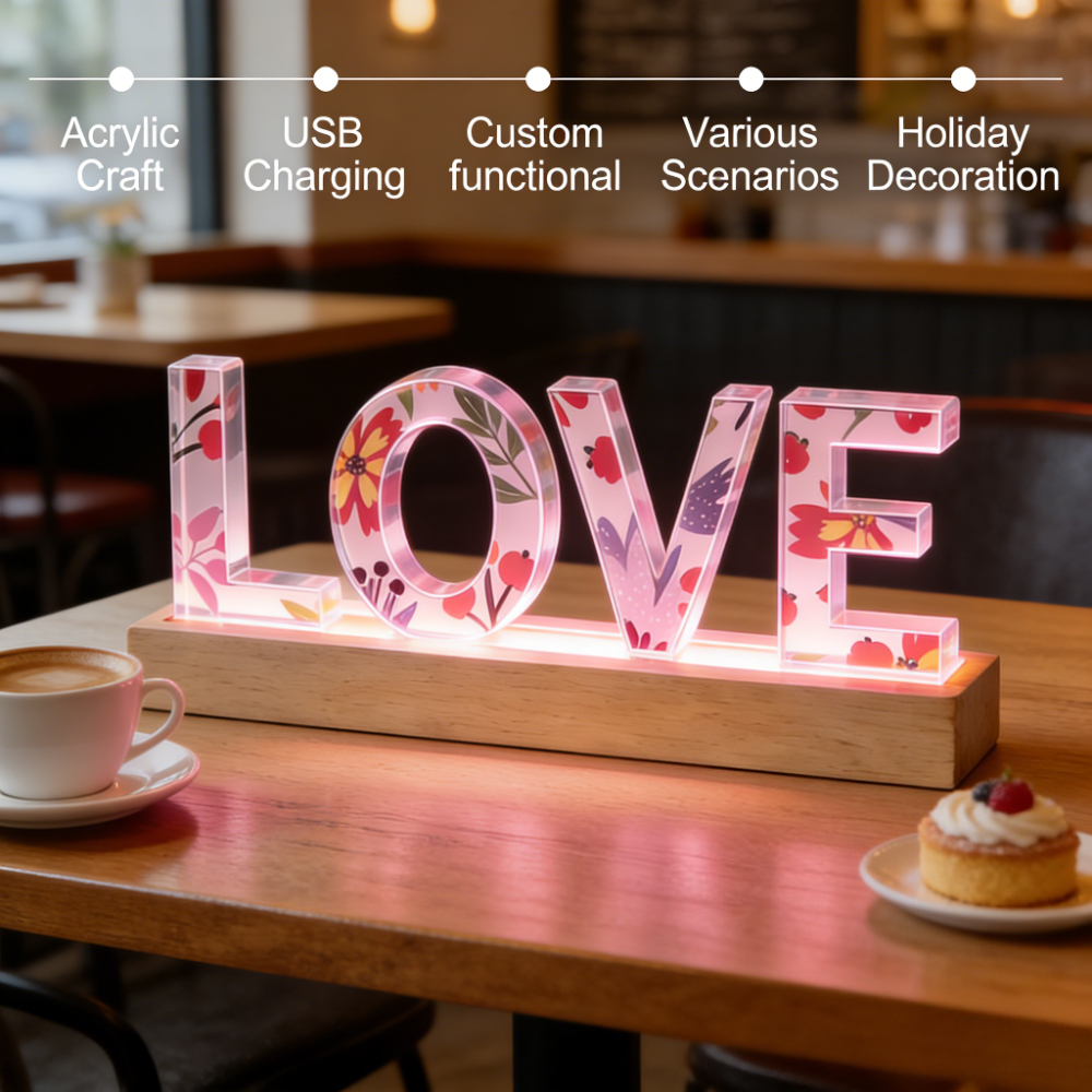 1pc Custom Name Acrylic LED Na - Lighting Decor Wedding 리뷰 및 가격