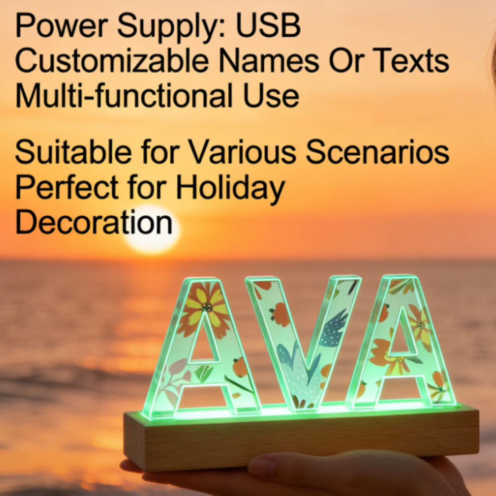 1pc Custom Name Acrylic LED Na - Lighting Decor Wedding 리뷰 및 가격