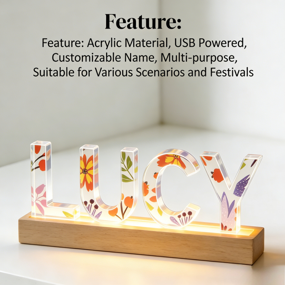1pc Custom Name Acrylic LED Na - Lighting Decor Wedding 리뷰 및 가격