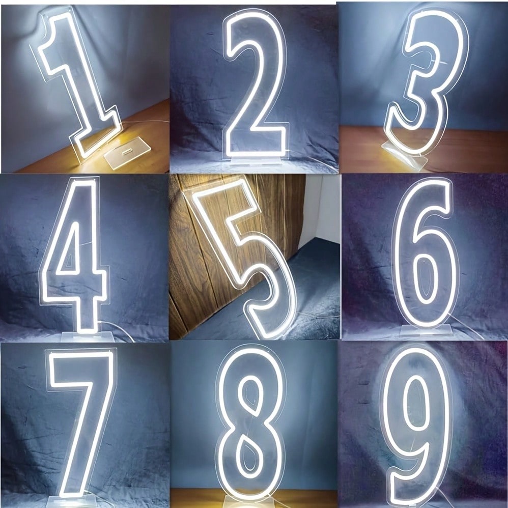 White 0-9 Single Digit LED Num - Lighting Decor Wedding 리뷰 및 가격