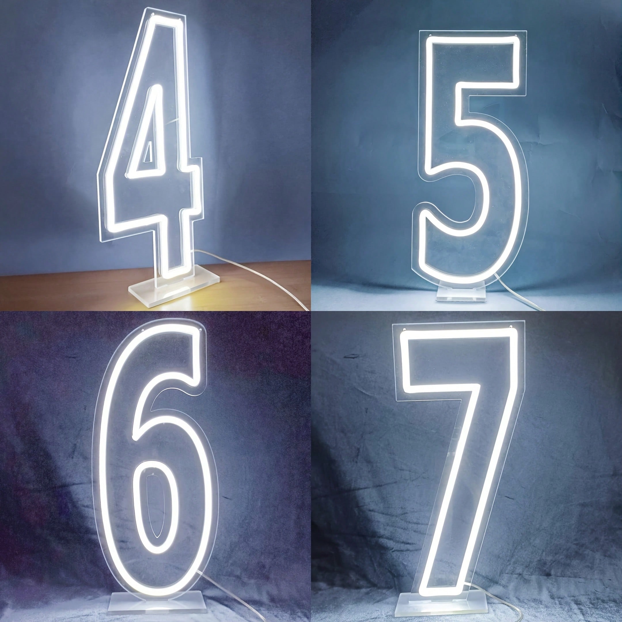 White 0-9 Single Digit LED Num - Lighting Decor Wedding 리뷰 및 가격