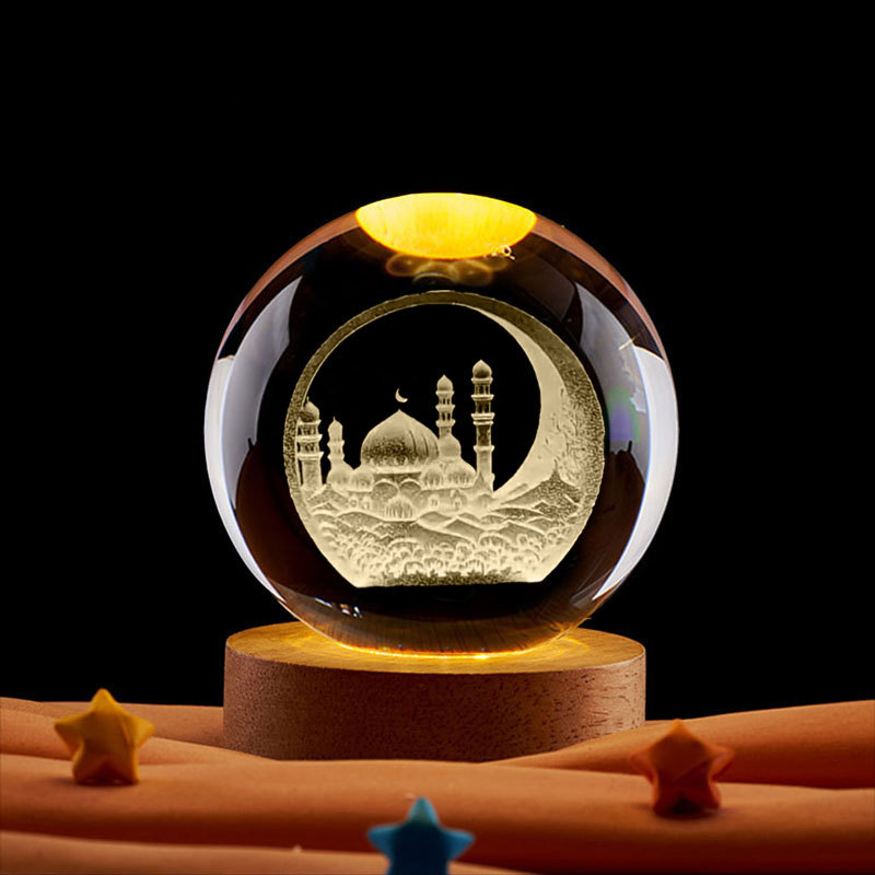 Ramadan Decoration 3D Crystall - Led Moon Lamp 리뷰 및 가격