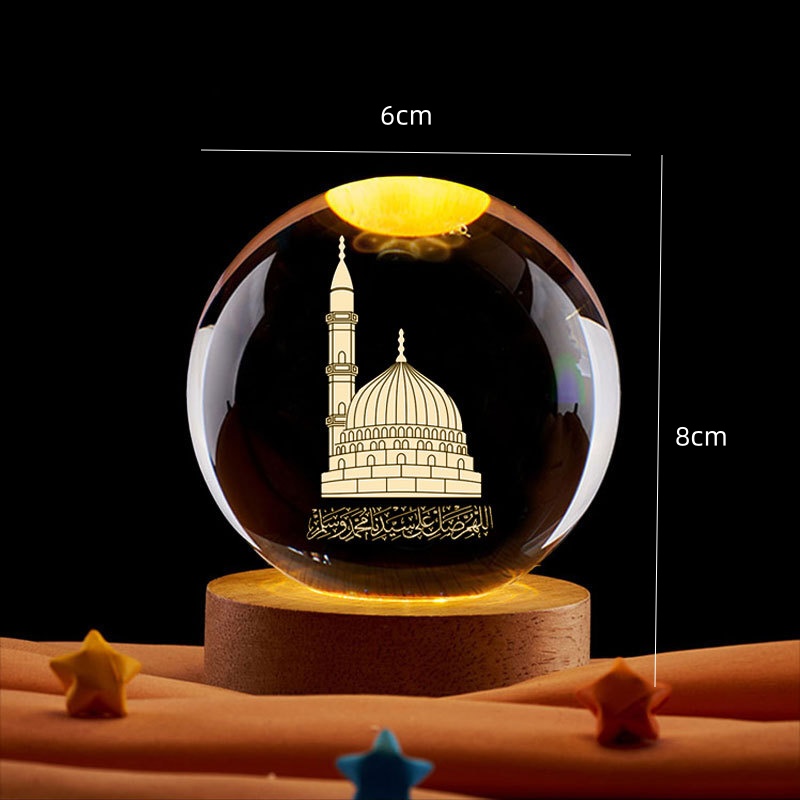 Ramadan Decoration 3D Crystall - Led Moon Lamp 리뷰 및 가격