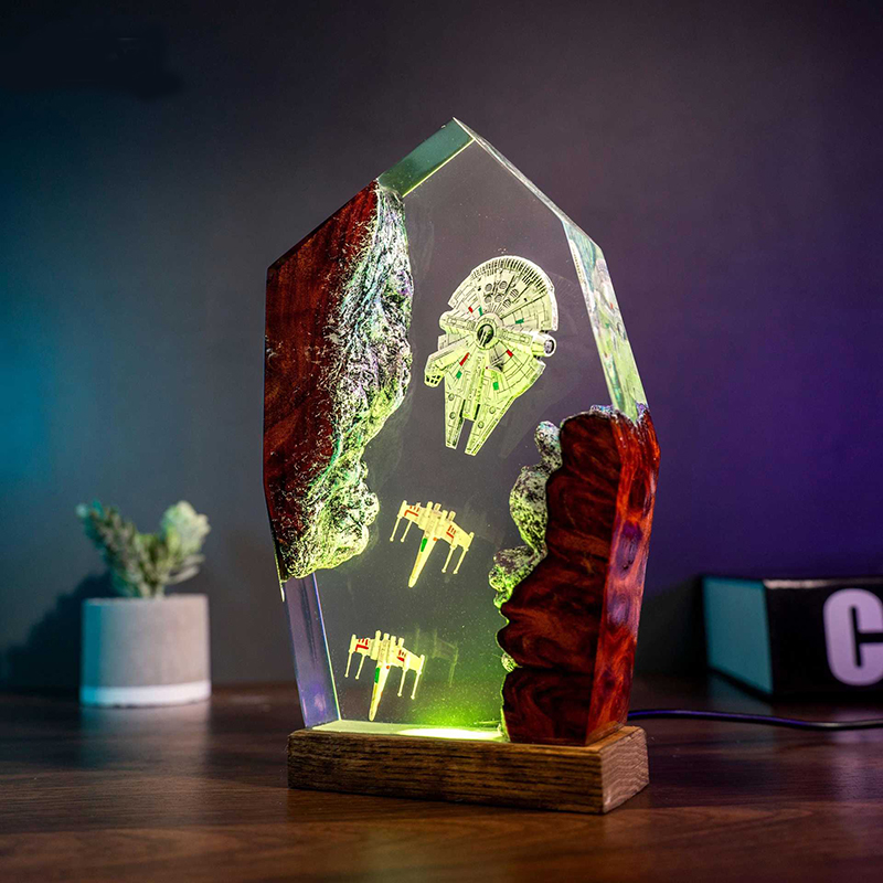 Table Resin Lamp Universe War  - Lighting Decor Wedding 리뷰 및 가격