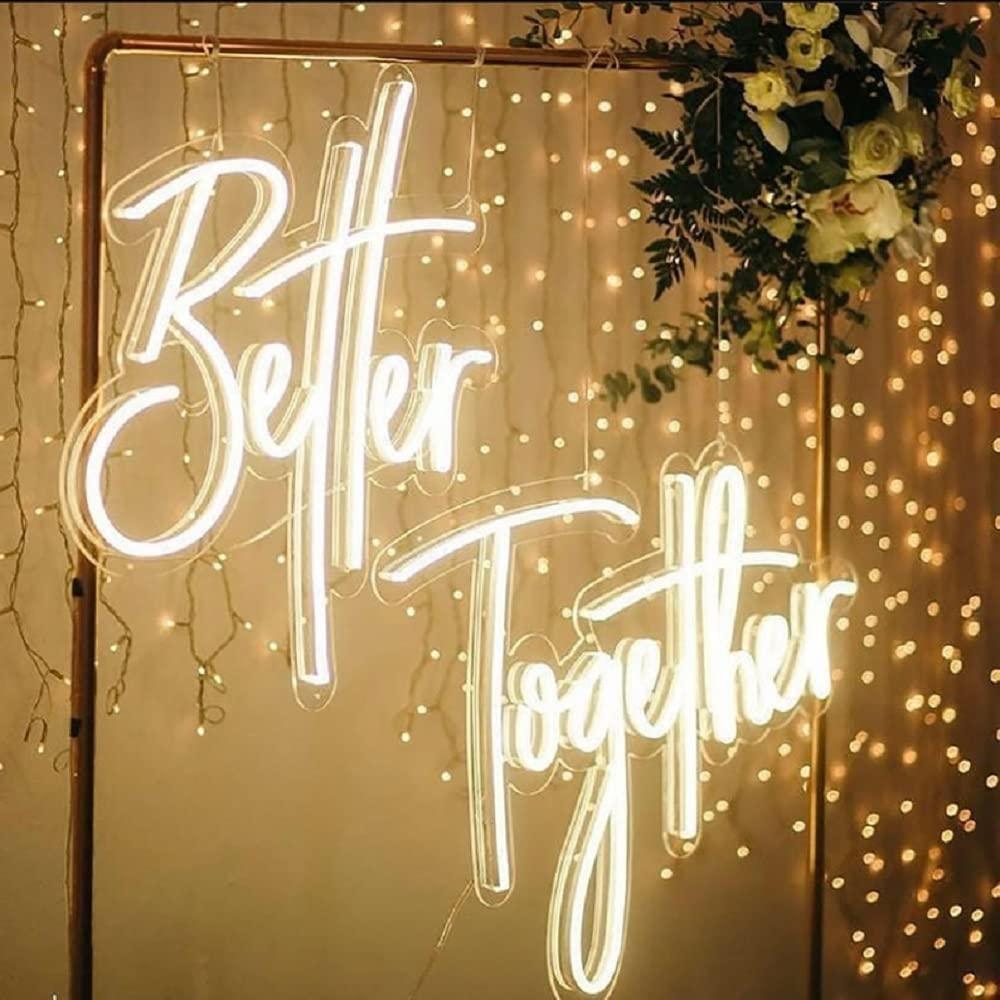 Better Together Neon Sign USB  - Lighting Decor Wedding 리뷰 및 가격