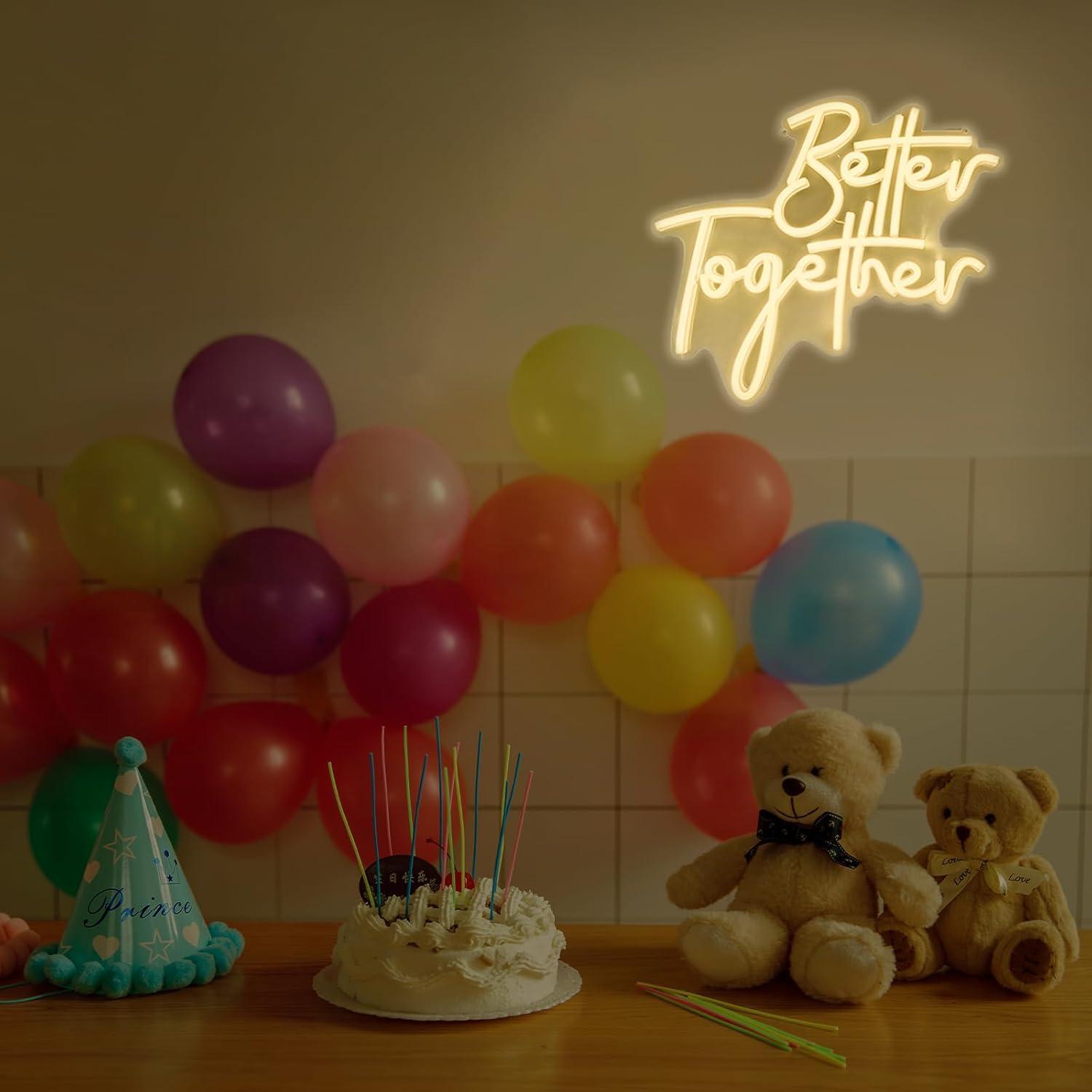 Better Together Neon Sign USB  - Lighting Decor Wedding 리뷰 및 가격