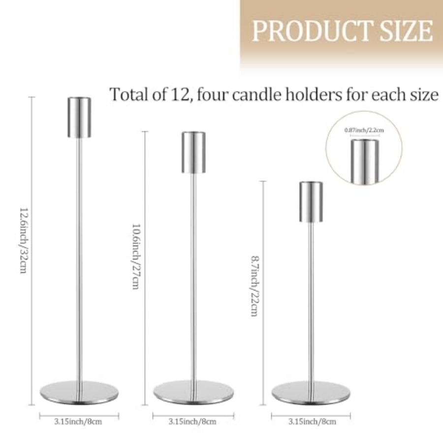 Set of 12 Taper Candle Holders - Candle Holder Set 리뷰 및 가격