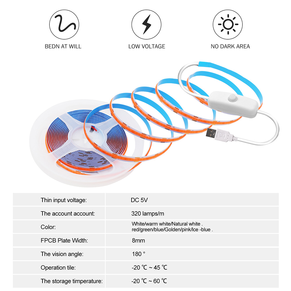 5V USB Swicth LED COB Light St - Decor Lighting Hours 리뷰 및 가격