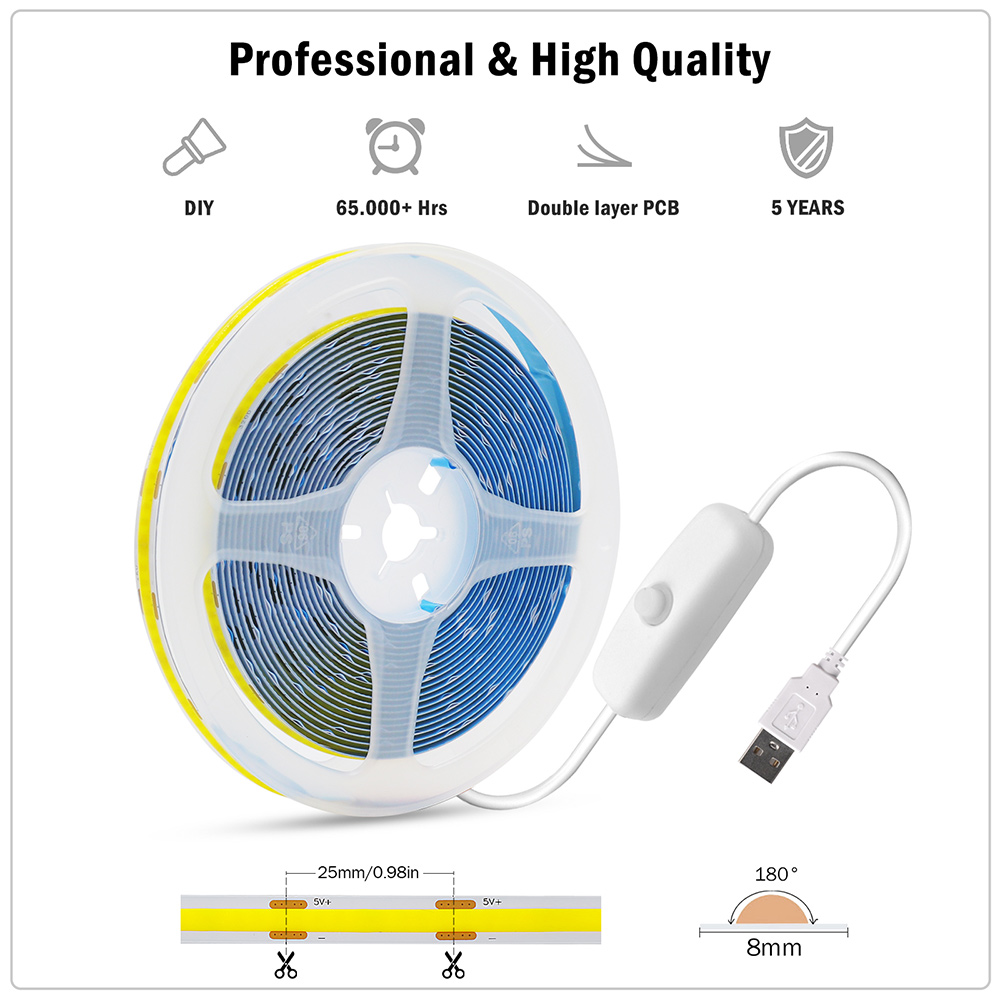 5V USB Swicth LED COB Light St - Decor Lighting Hours 리뷰 및 가격