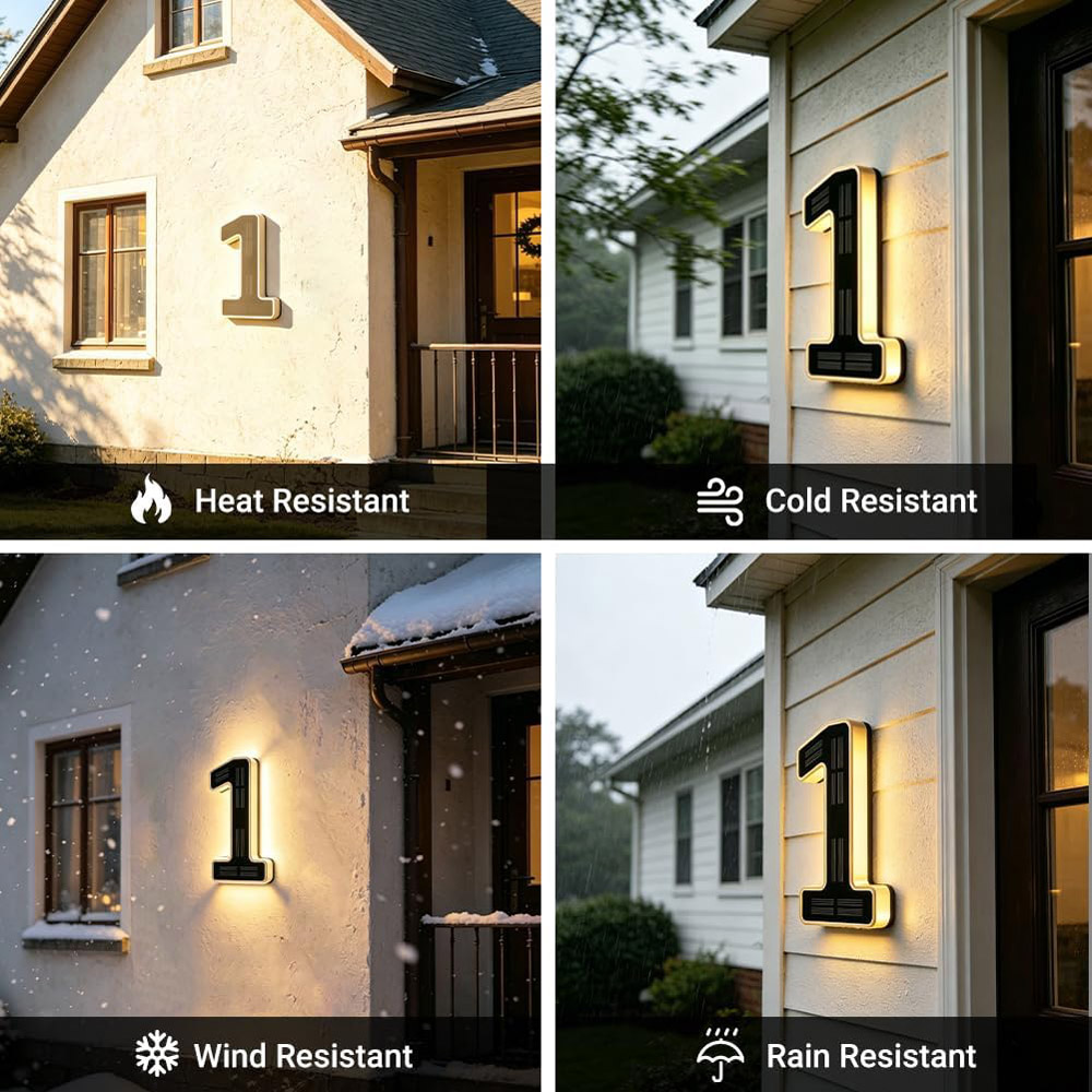 12cm Solar Outdoor House Numbe - Lighting Decor For House 리뷰 및 가격