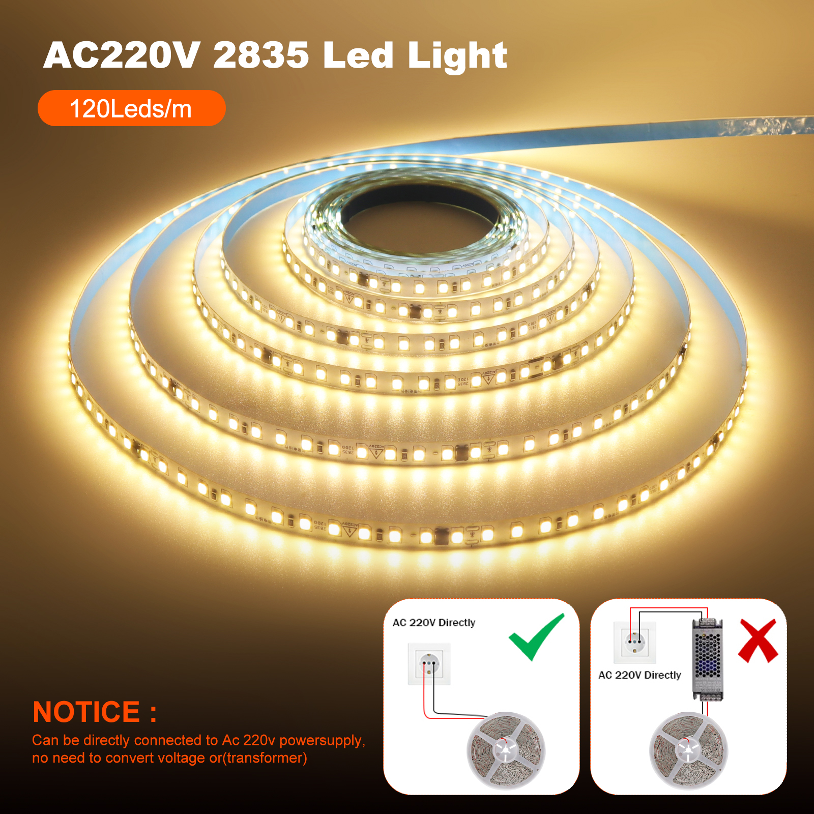 AC220V LED Strip Light 5m 10m  - Decor Lighting Online 리뷰 및 가격