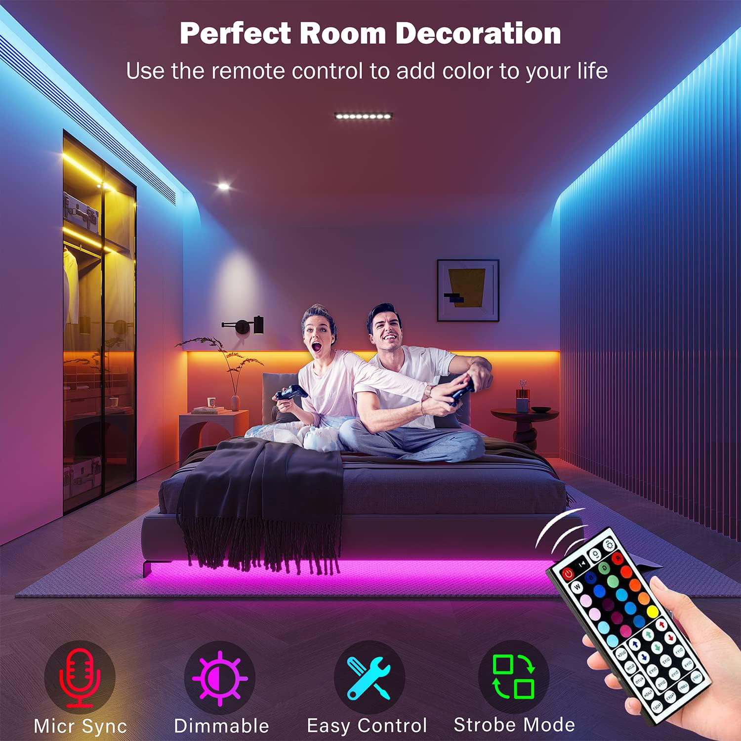 RGB Led Strip Lights with Remo - Decor Lighting Hours 리뷰 및 가격
