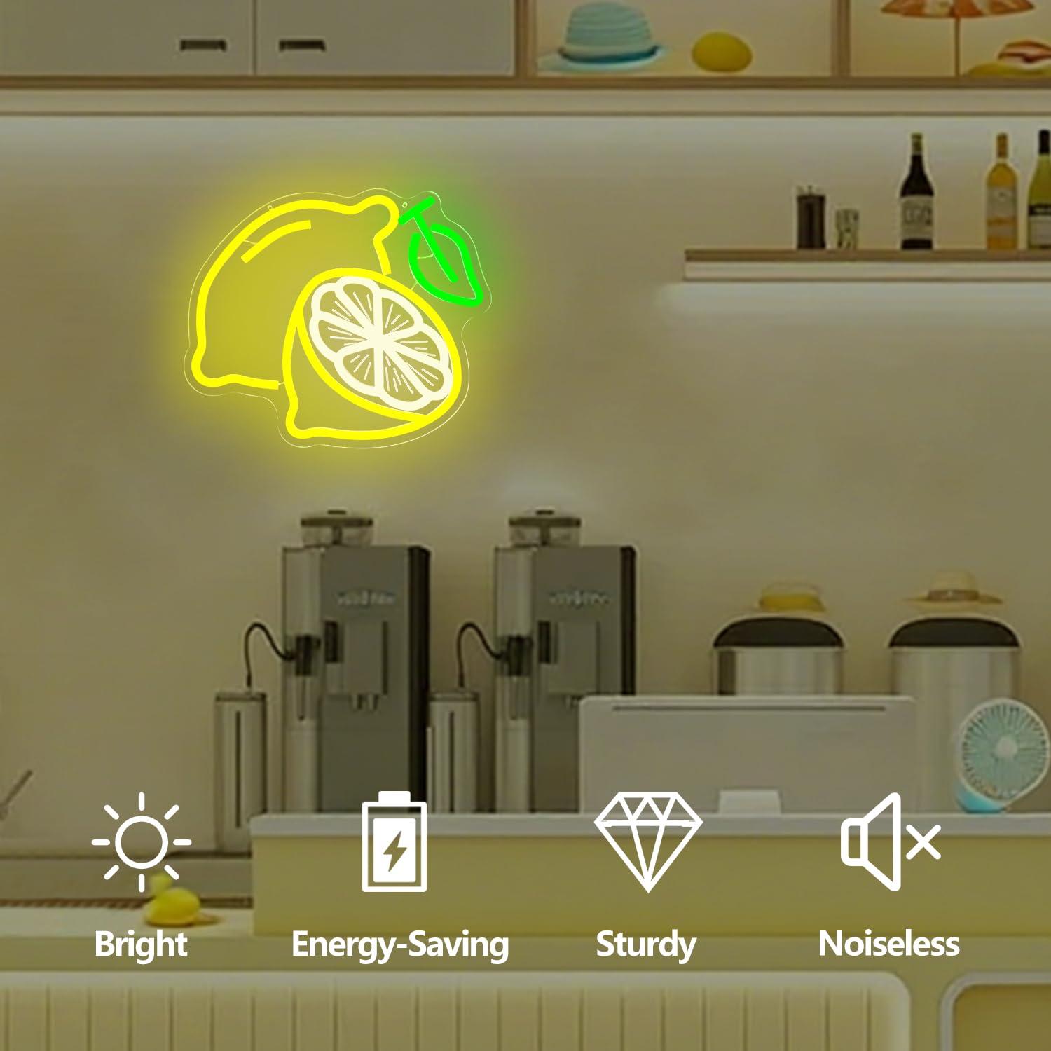 Lemon Neon Sign Dimmable LED L - Lighting Decor Home 리뷰 및 가격