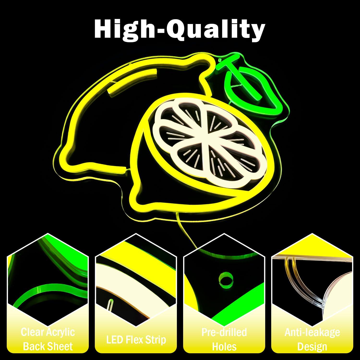 Lemon Neon Sign Dimmable LED L - Lighting Decor Home 리뷰 및 가격