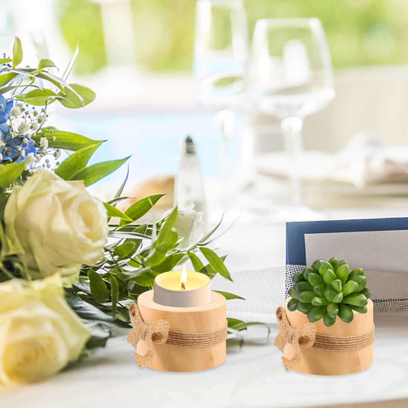 3Pcs Pine Wood Holder Set Euro - Candle Holder Set 리뷰 및 가격