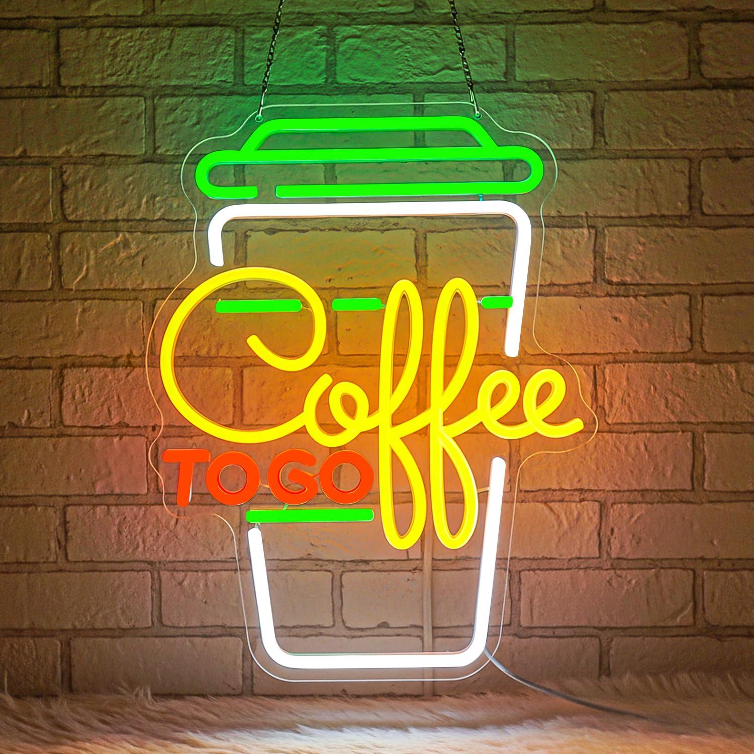 Coffee Neon Sign USB Dimmable  - Lighting Decor Home 리뷰 및 가격