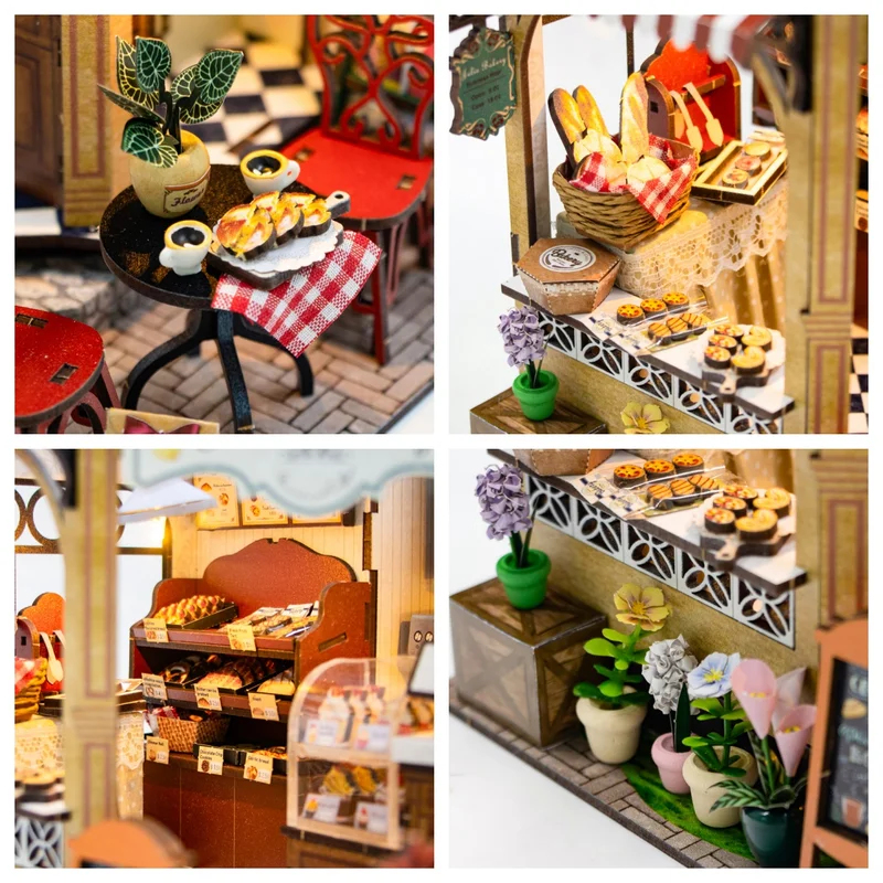 OUZEY Miniature Wooden Dollhou - Lighting Decor For House 리뷰 및 가격