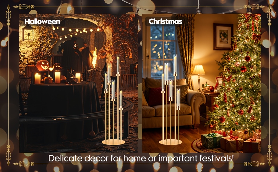 6-Set LED Floor Candelabra – 4 - Candle Holder Set 리뷰 및 가격
