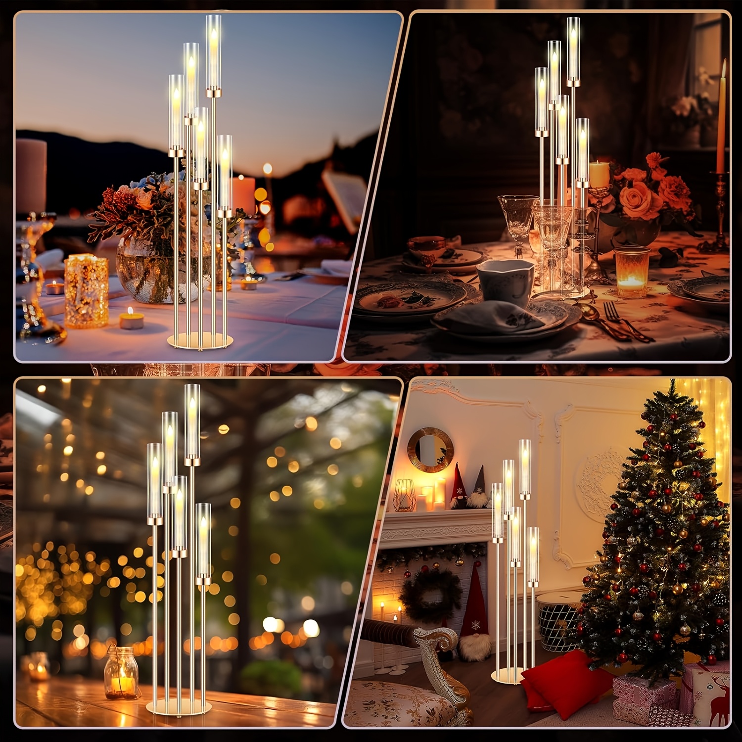6-Set LED Floor Candelabra – 4 - Candle Holder Set 리뷰 및 가격