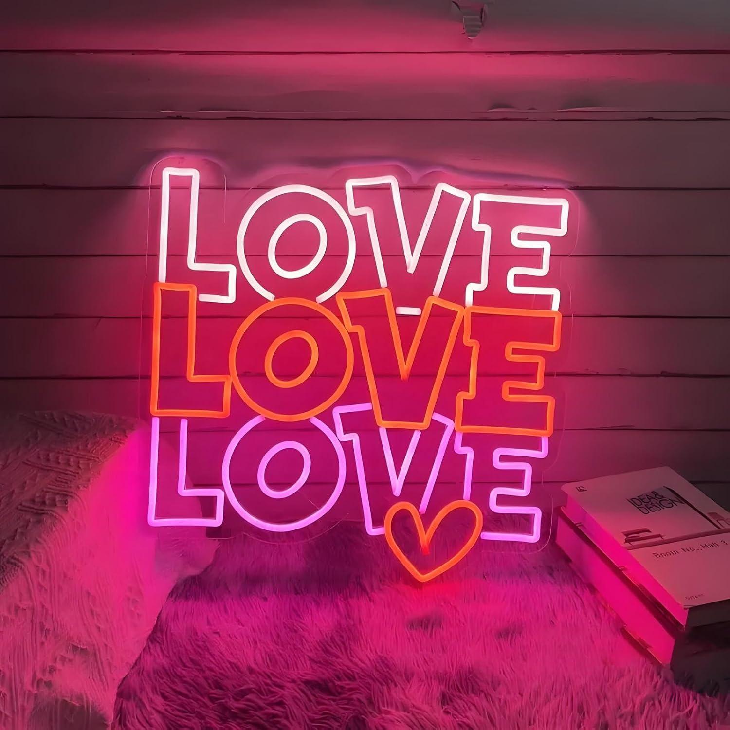 Love Neon Sign USB Dimmable LE - Lighting Decor Wedding 리뷰 및 가격