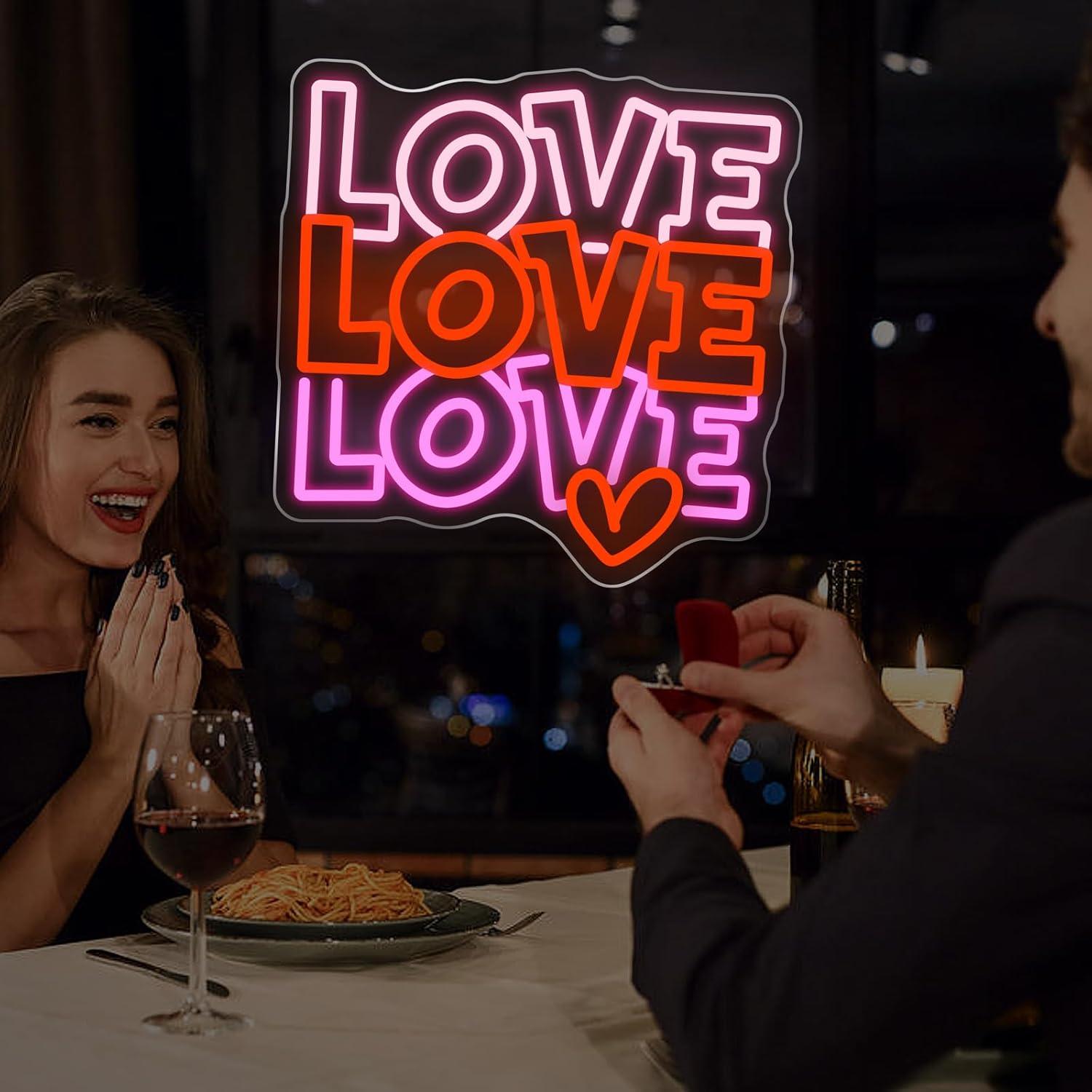 Love Neon Sign USB Dimmable LE - Lighting Decor Wedding 리뷰 및 가격